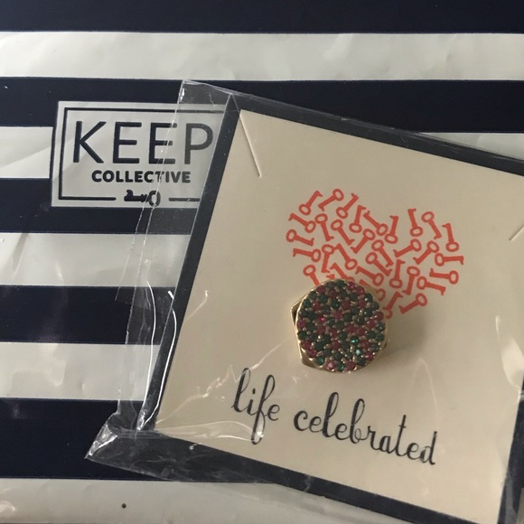 KEEP Collective Jewelry - KEEP Collective Multi-coloured Pave Disc Charm KEEP Collective Jewelry - KEEP Collective Multi-coloured Pave Disc Charm